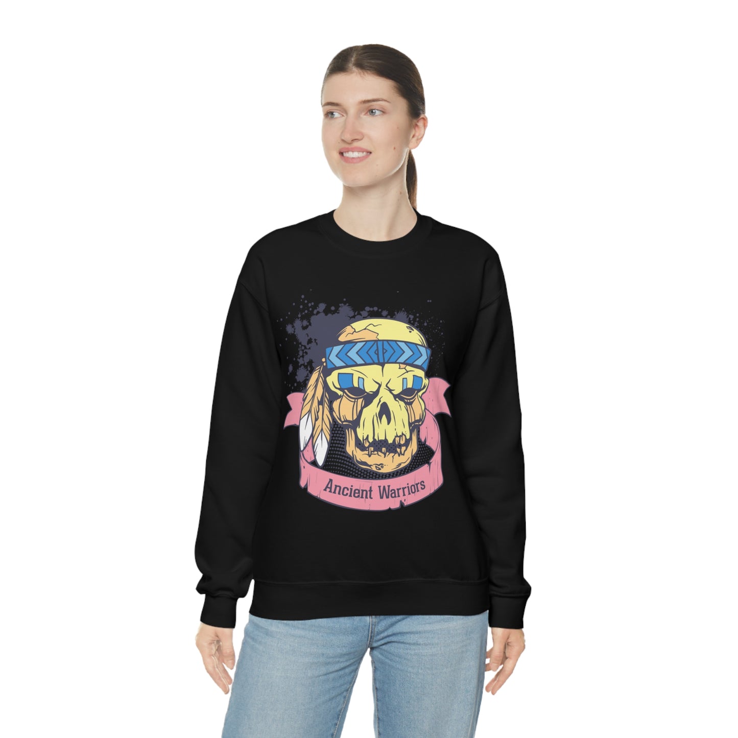 Ancient Warrior Skull Chief Crewneck Sweatshirt