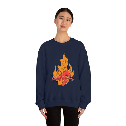 Girl Gang on Fire Crewneck Sweatshirt