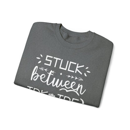 Stuck between IDK and IDC Crewneck Sweatshirt