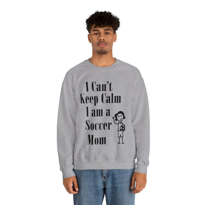 I can't keep calm I'm a soccer mom Crewneck Sweatshirt