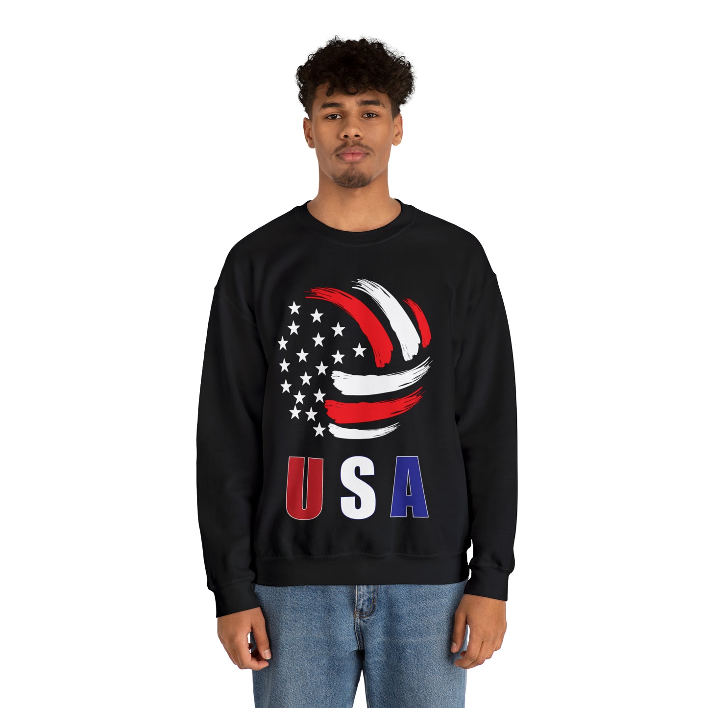 USA Volleyball Flag Crewneck Sweatshirt