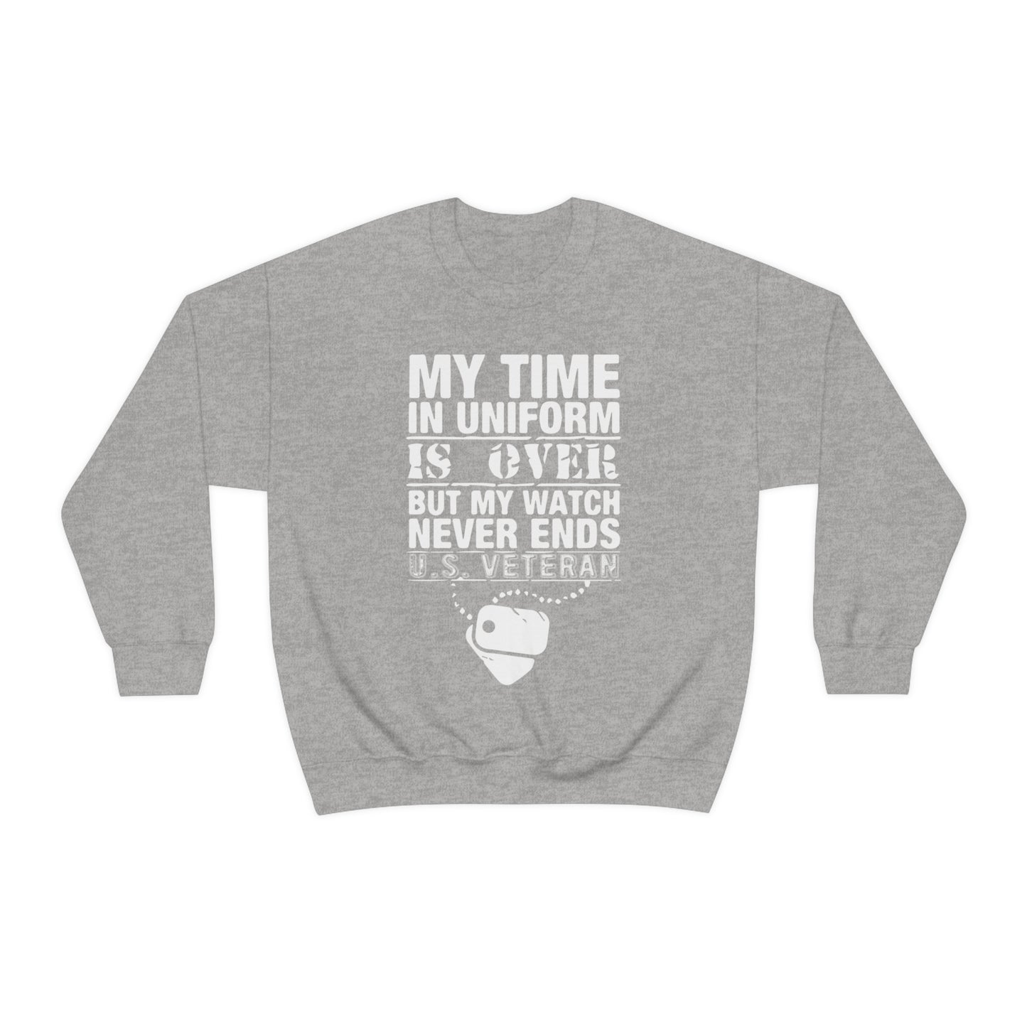 my time in uniform is over Crewneck Sweatshirt