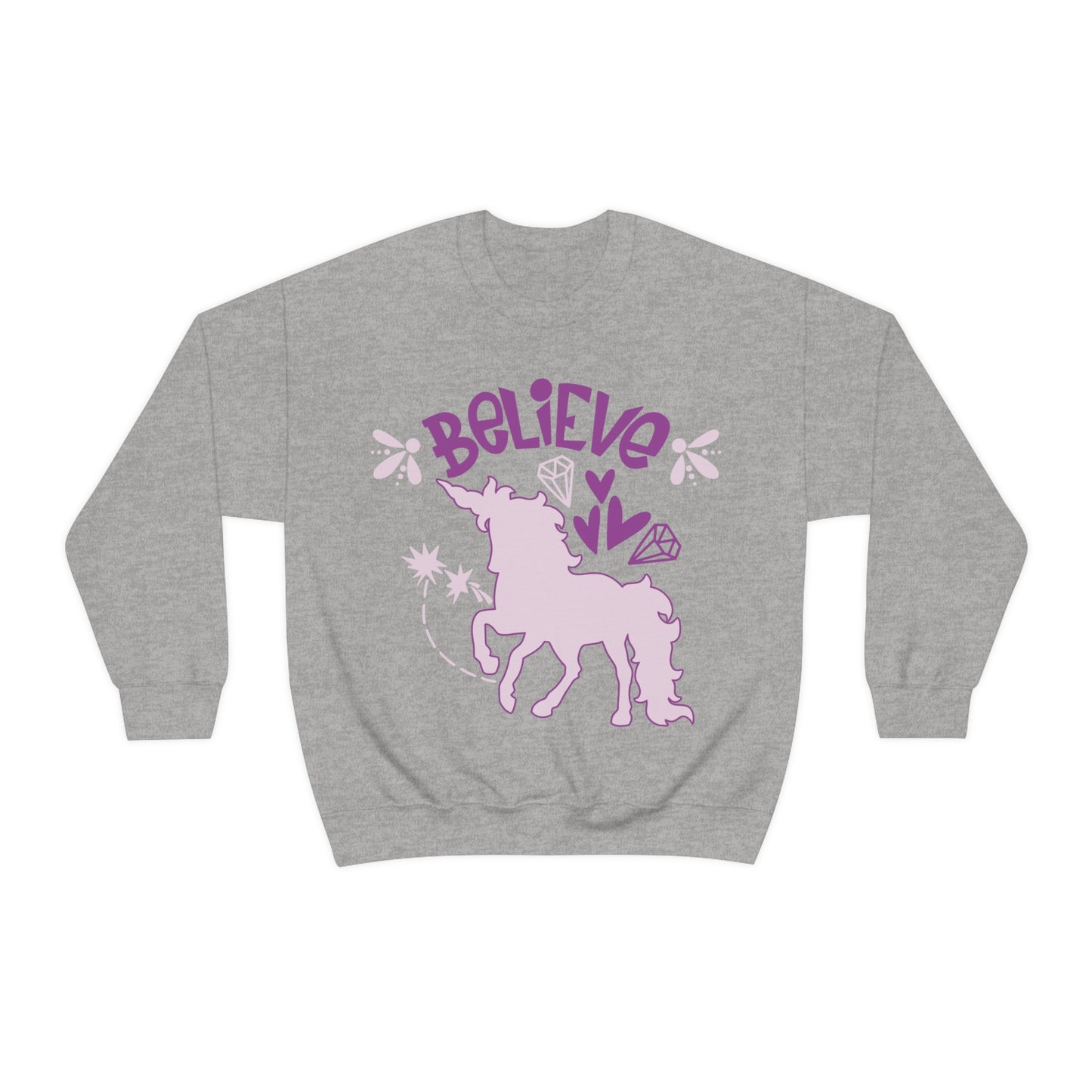 Unicorns_Believe Crewneck Sweatshirt