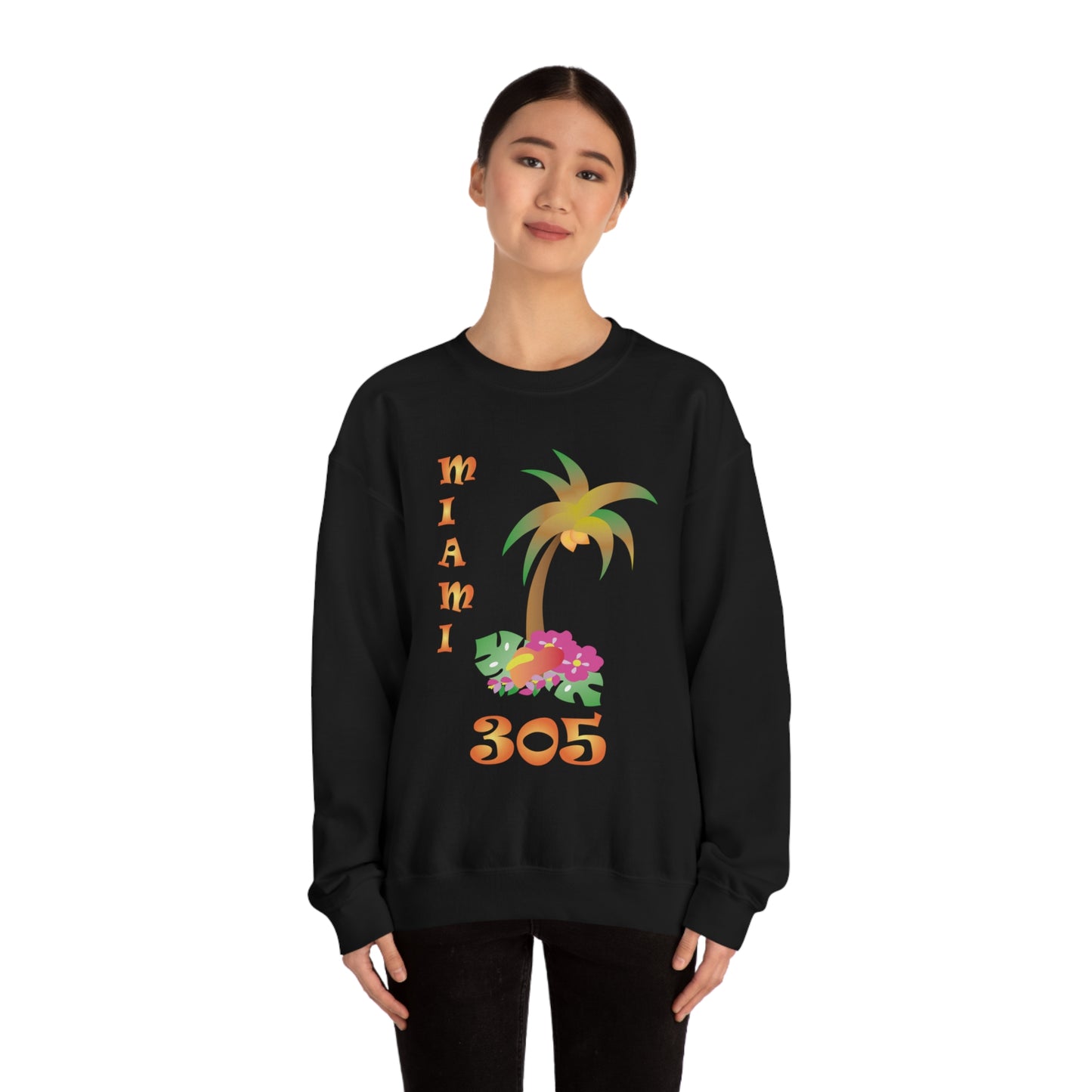 Miami Palm Tree Crewneck Sweatshirt