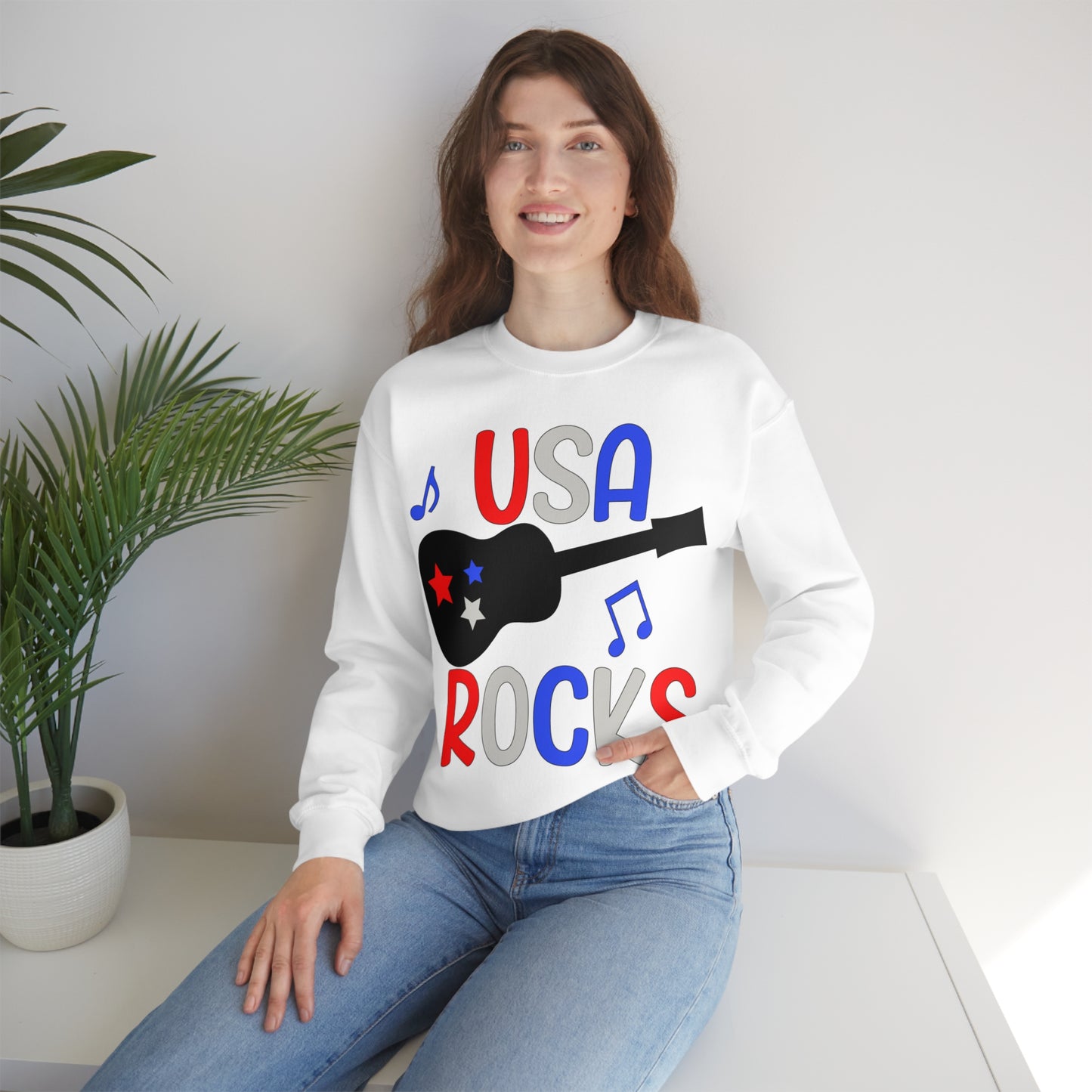 USA-Rocks Crewneck Sweatshirt