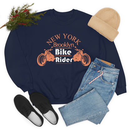 Brooklyn Bike rider Crewneck Sweatshirt