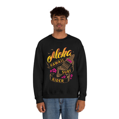 Aloha Hawaii Surf Rider Crewneck Sweatshirt