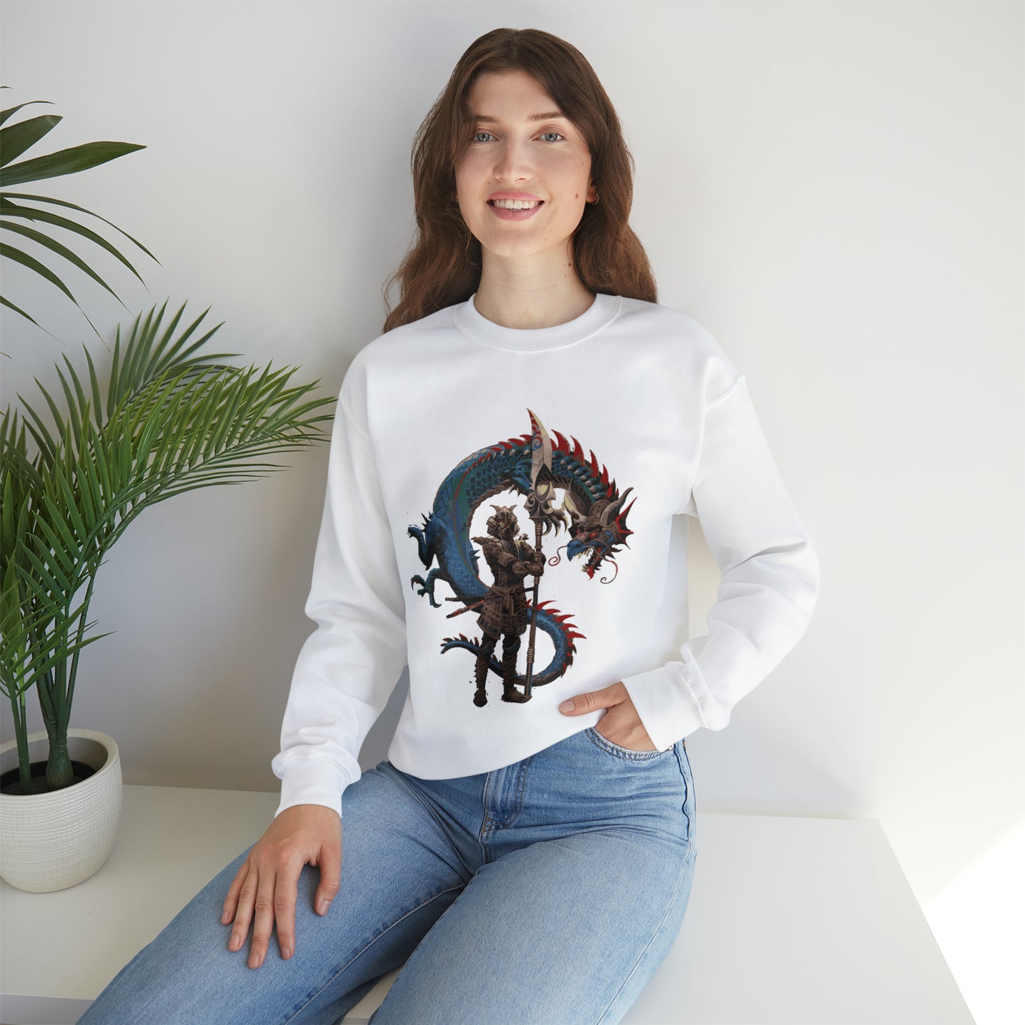 Colorful dragon guardian Crewneck Sweatshirt