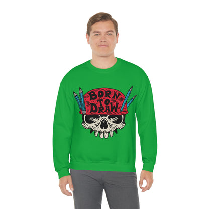 Born to_Draw Crewneck Sweatshirt