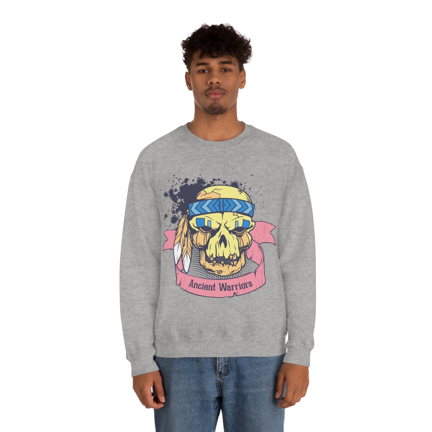 Ancient Warrior Skull Chief Crewneck Sweatshirt