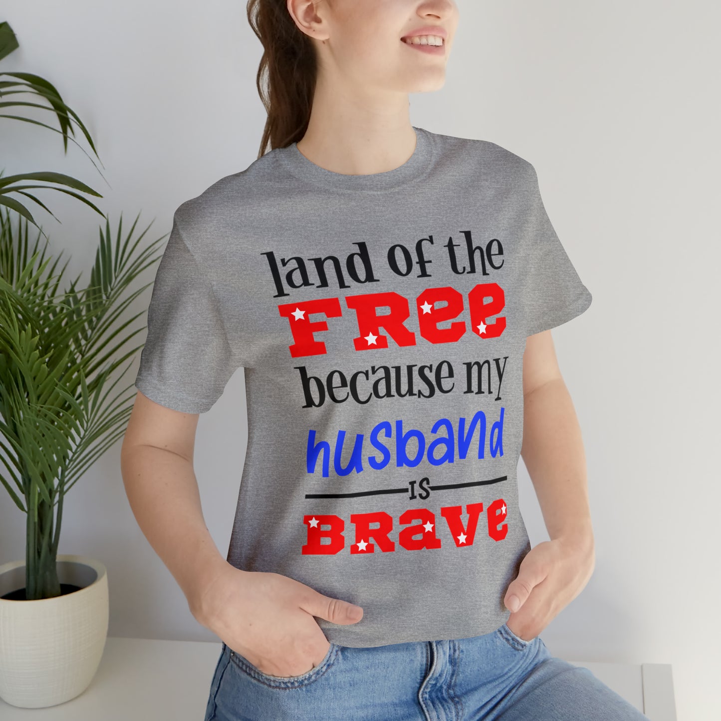 U.S.A the Land of the free Husband T-Shirt