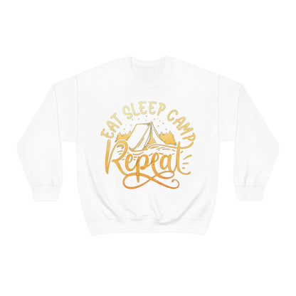 Eat Sleep Camp Repeat Crewneck Sweatshirt