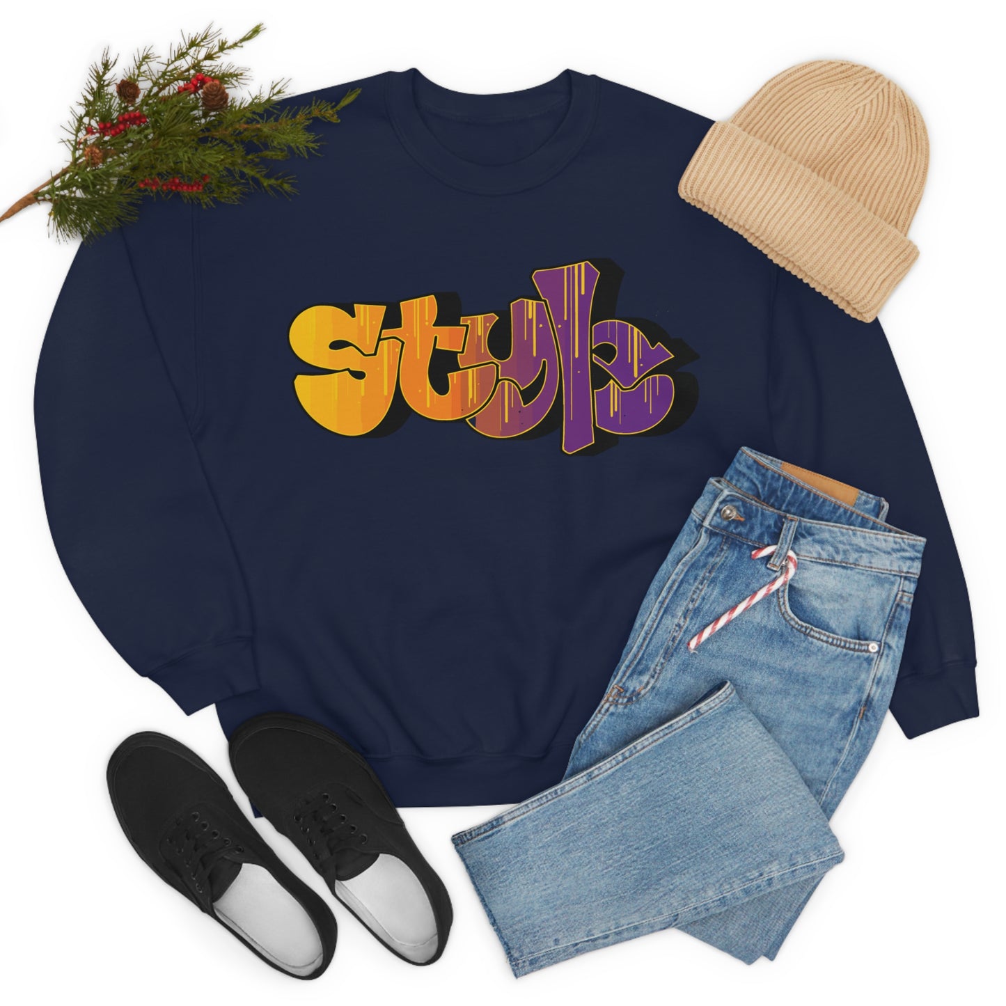 Style colorful graffiti Crewneck Sweatshirt