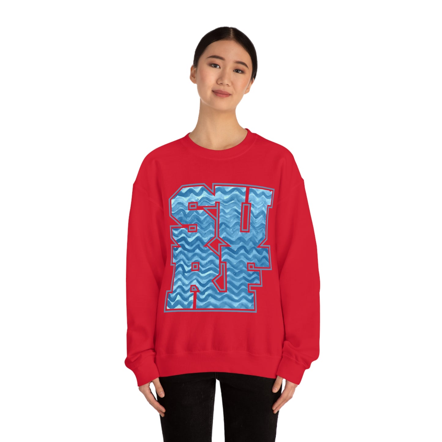 Surf Wavy Crewneck Sweatshirt