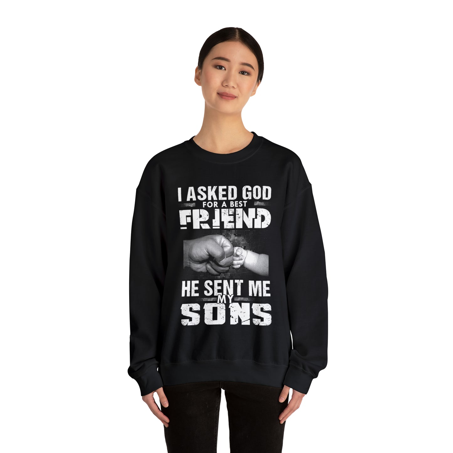 Best friends my sons Crewneck Sweatshirt