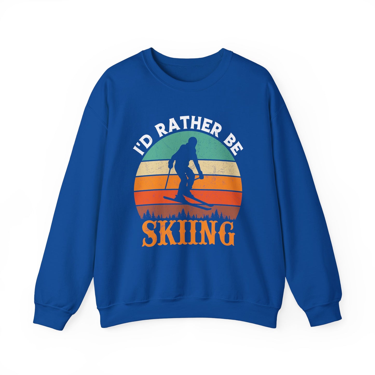 Rather be skiing vintage Crewneck Sweatshirt