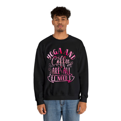 Yoga And Coffee Are All I Need Crewneck Sweatshirt