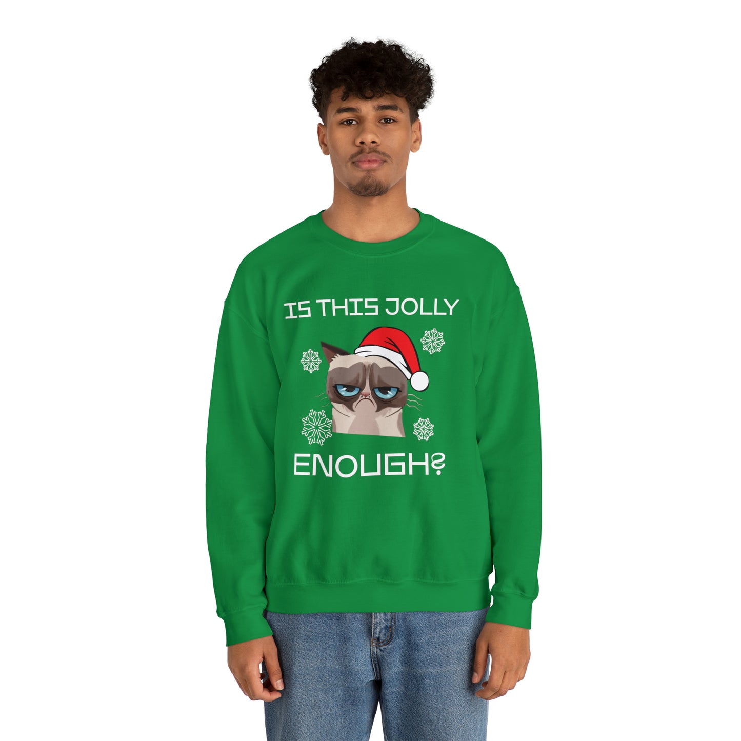 Is This Jolly Enough Christmas Crewneck Sweatshirt