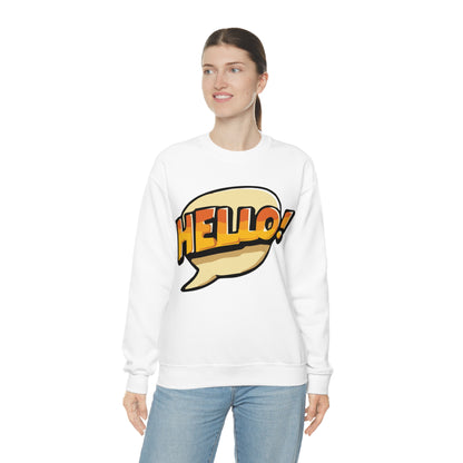 Hello! colorful Crewneck Sweatshirt