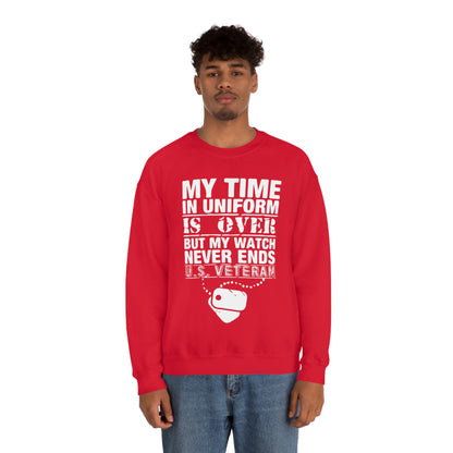 my time in uniform is over Crewneck Sweatshirt