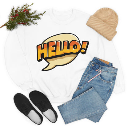 Hello! colorful Crewneck Sweatshirt