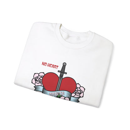 No heart feelings broken heart Crewneck Sweatshirt