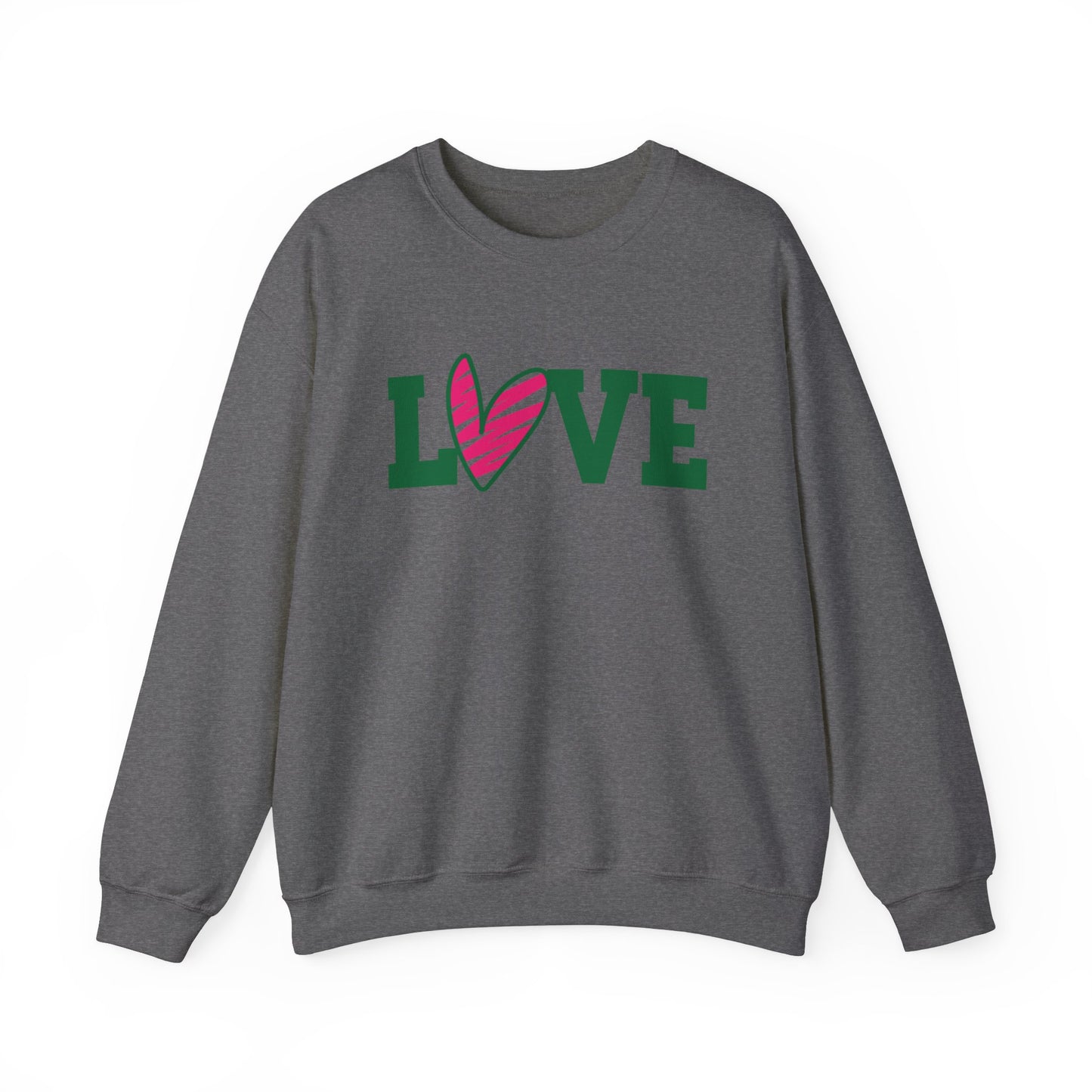 Love stripped heart Crewneck Sweatshirt