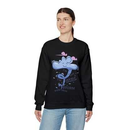 I'm Not A Girl I'm A Storm with Skin Crewneck Sweatshirt