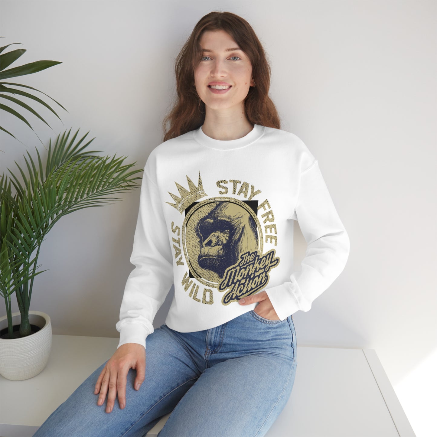 Stay free stay wild Crewneck Sweatshirt