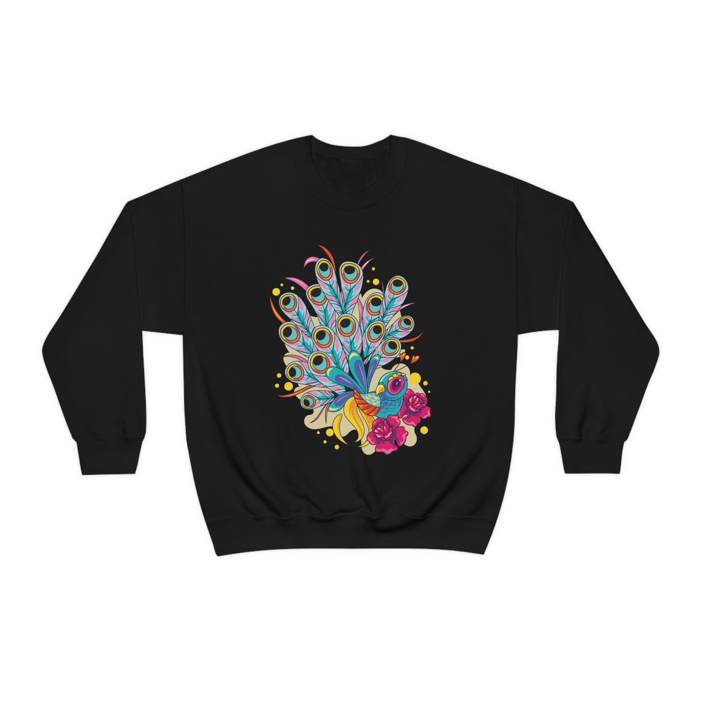 Colorful Peacock Crewneck Sweatshirt