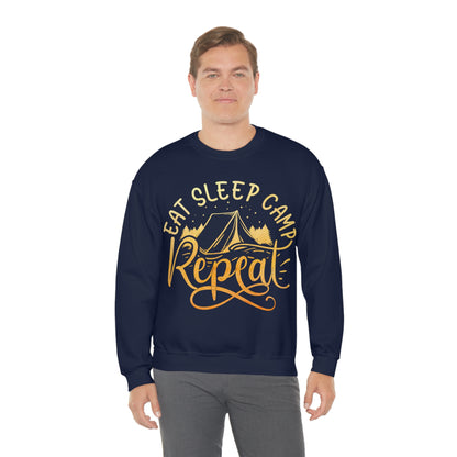 Eat Sleep Camp Repeat Crewneck Sweatshirt