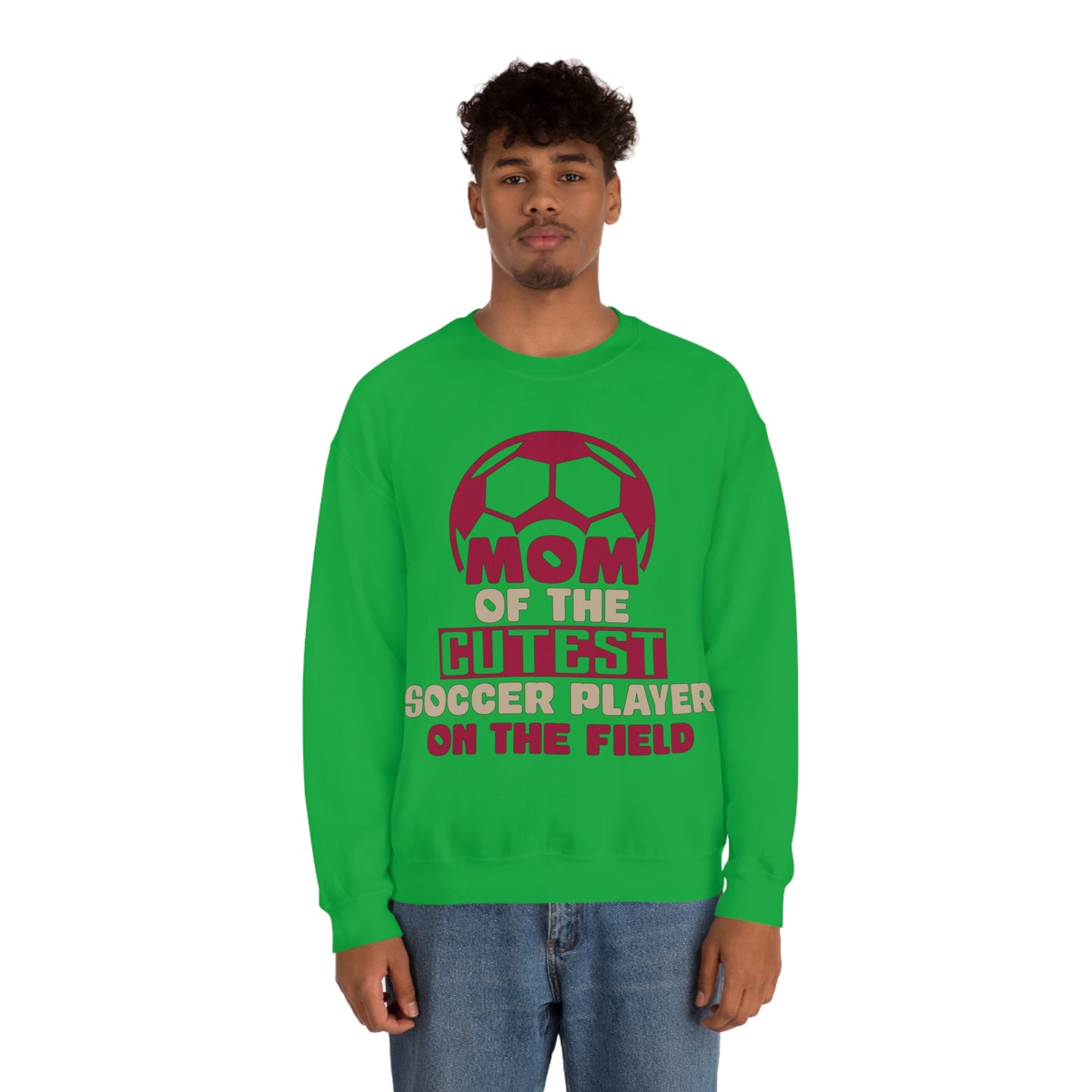 Mom of cutest soccer player Crewneck Sweatshirt