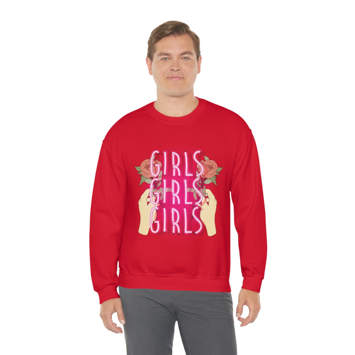 Girls Girls Girls Crewneck Sweatshirt