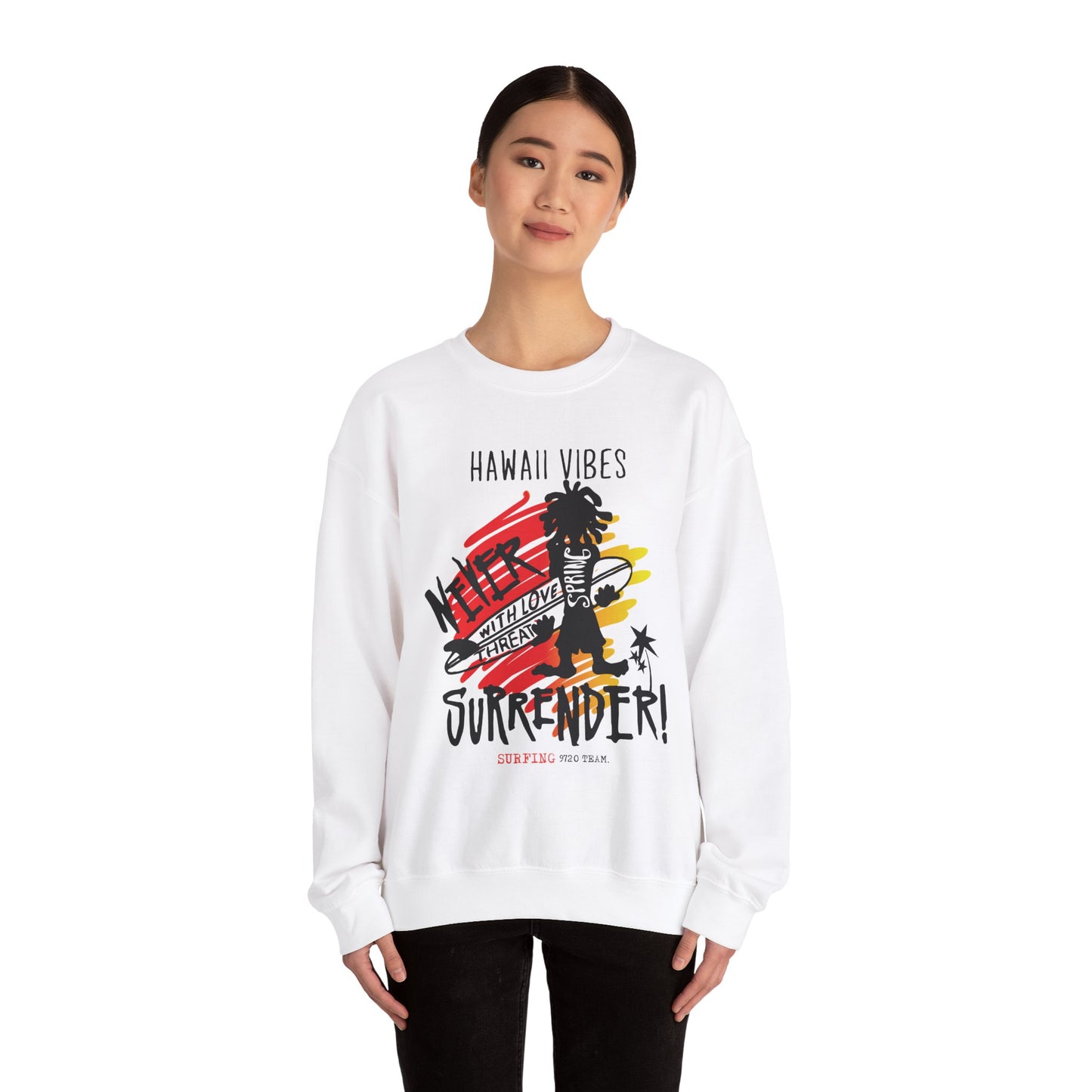 Hawaii Vibe Never Surrender Crewneck Sweatshirt