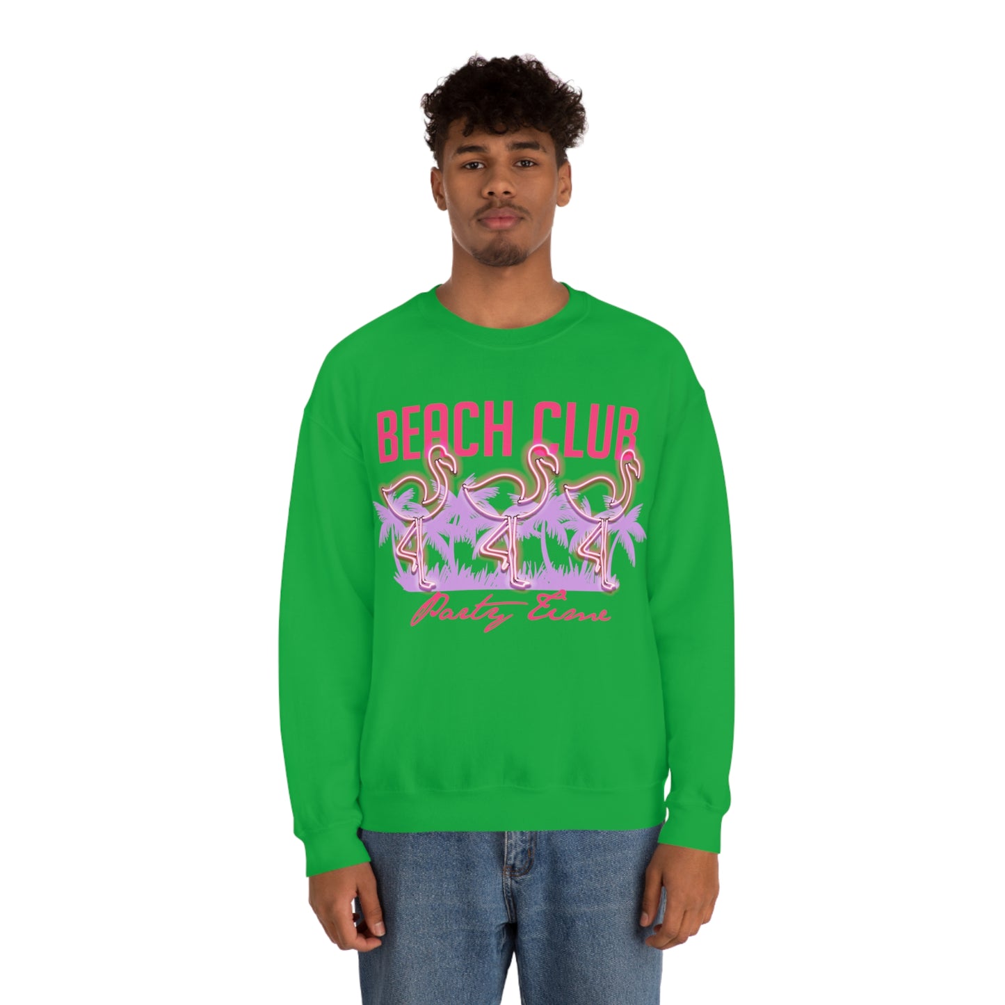 Beach Club Party Time Crewneck Sweatshirt