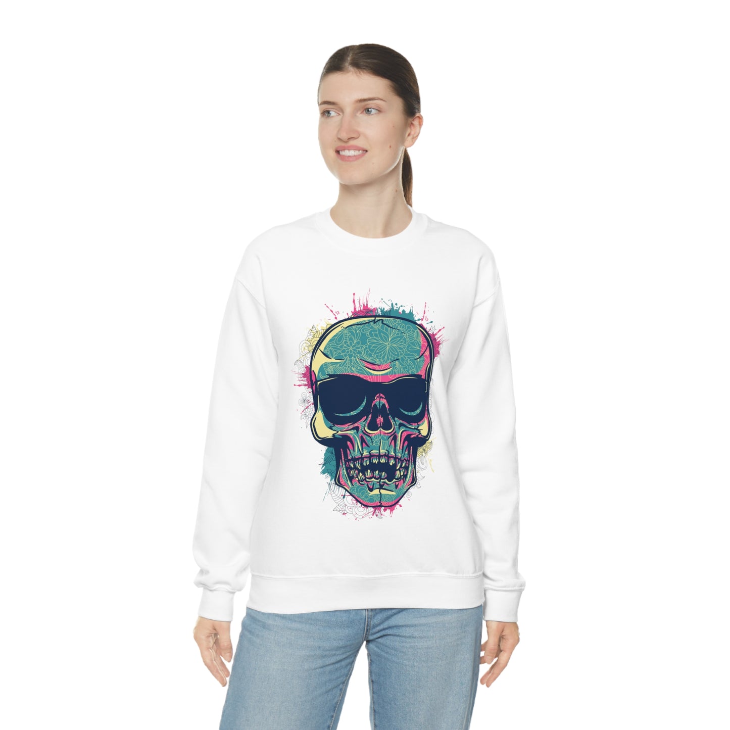 South Beach Skull Crewneck Sweatshirt