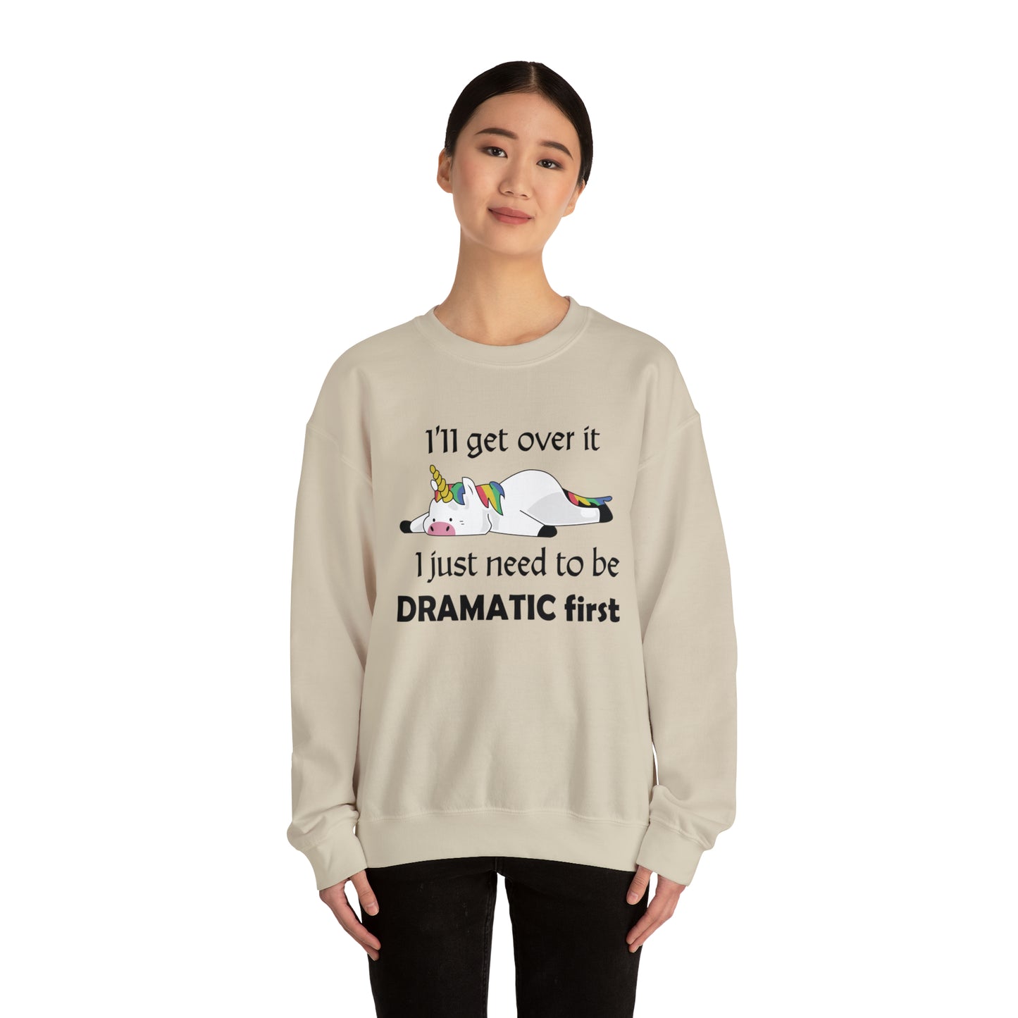 Dramatic Unicorn Crewneck Sweatshirt