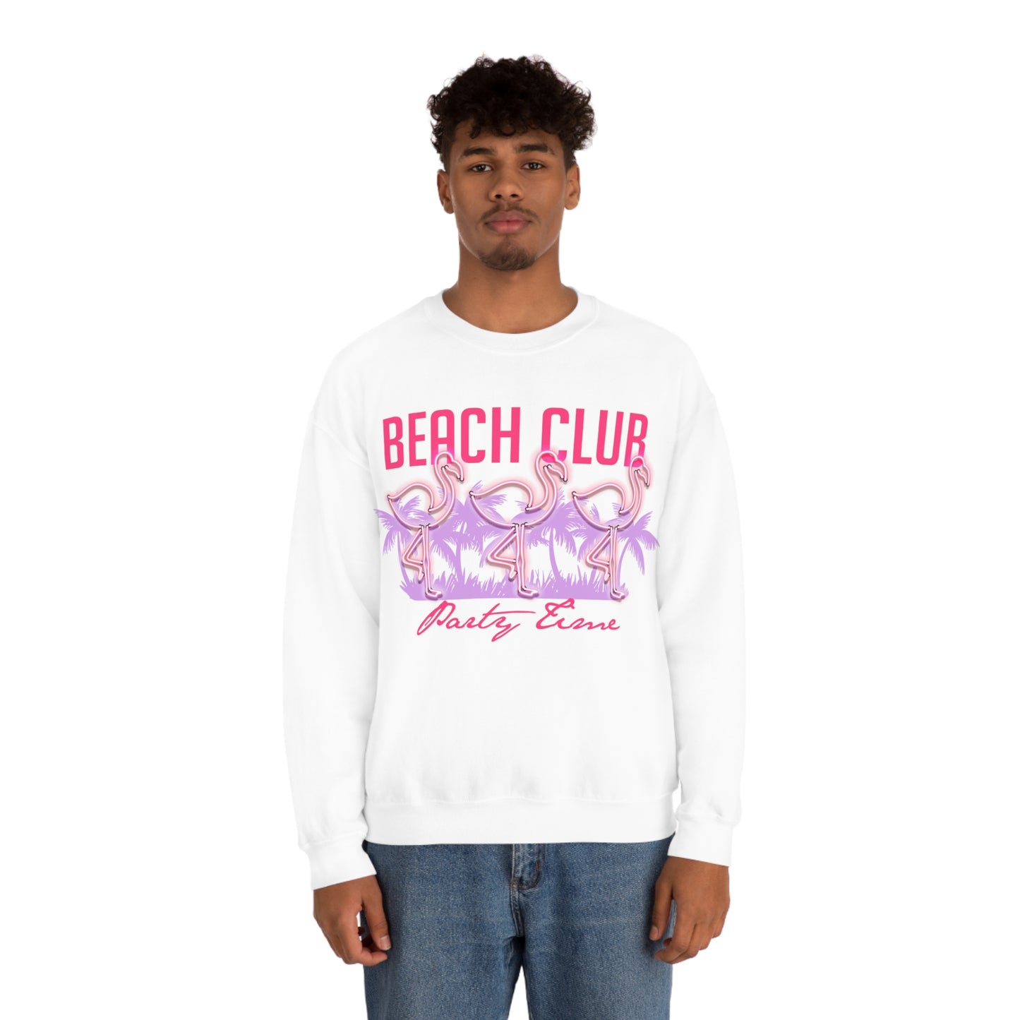 Beach Club Party Time Crewneck Sweatshirt