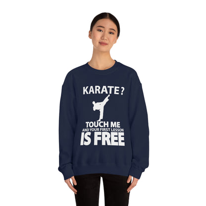 karate first lesson free Crewneck Sweatshirt