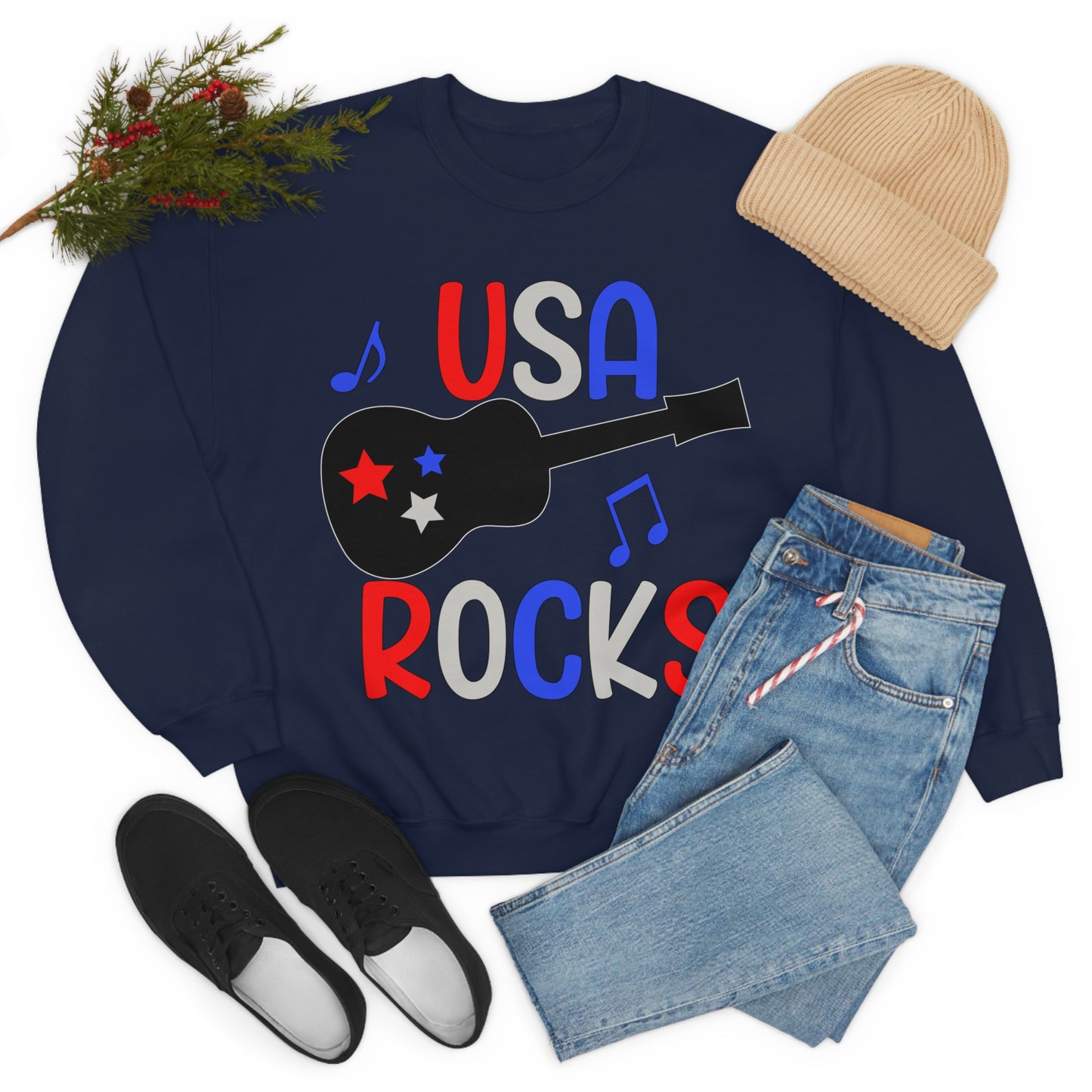 USA-Rocks Crewneck Sweatshirt