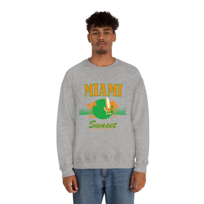 Miami Sunset Beach Paradise Crewneck Sweatshirt