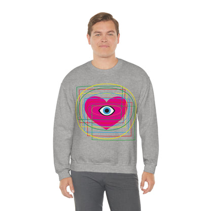 Eye Love in all dimension Crewneck Sweatshirt