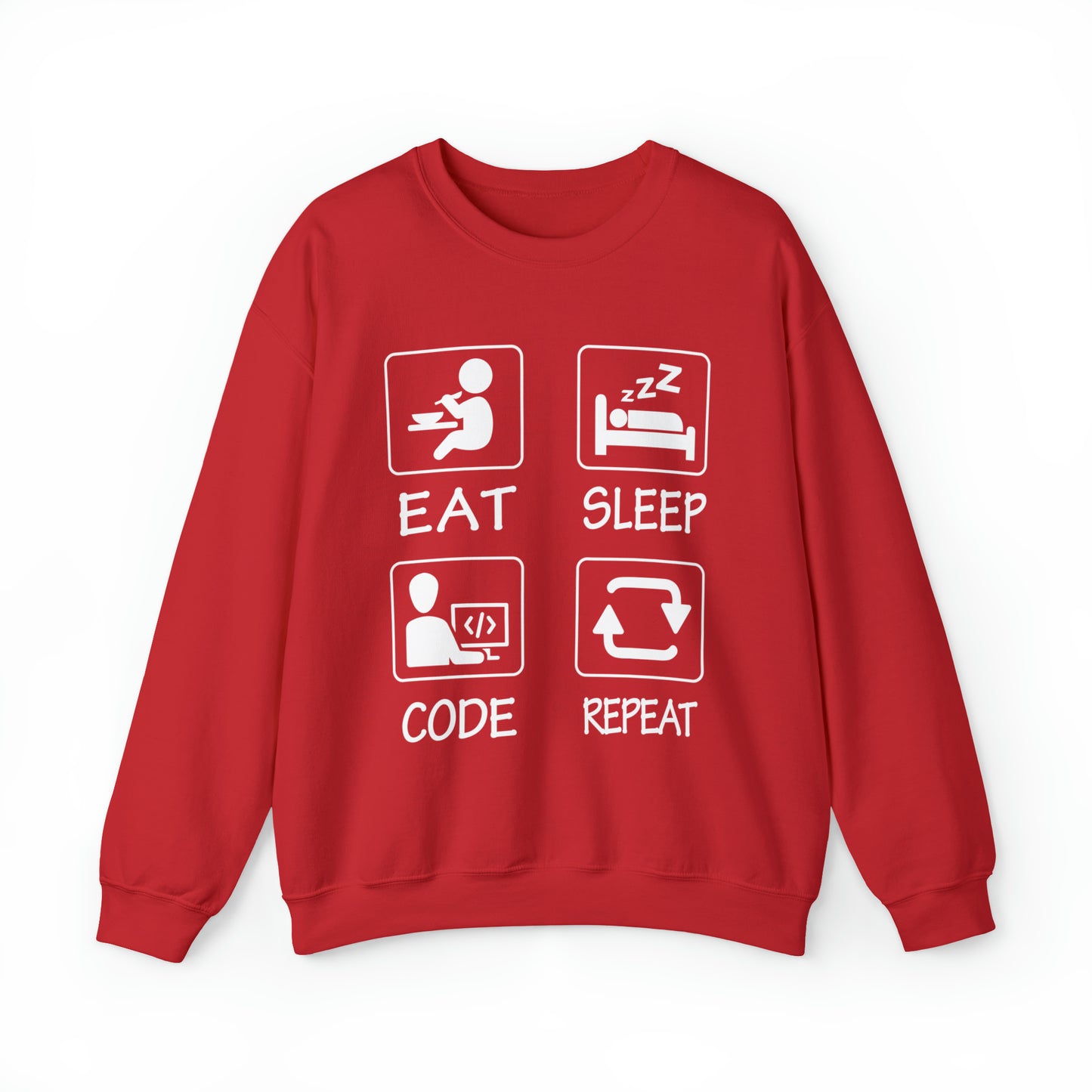 Eat sleep Code Repeat Crewneck Sweatshirt