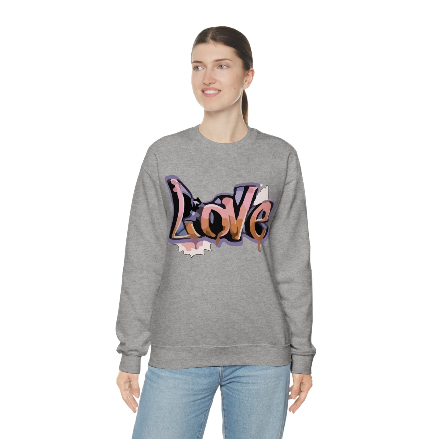 Cool love graffiti Crewneck Sweatshirt