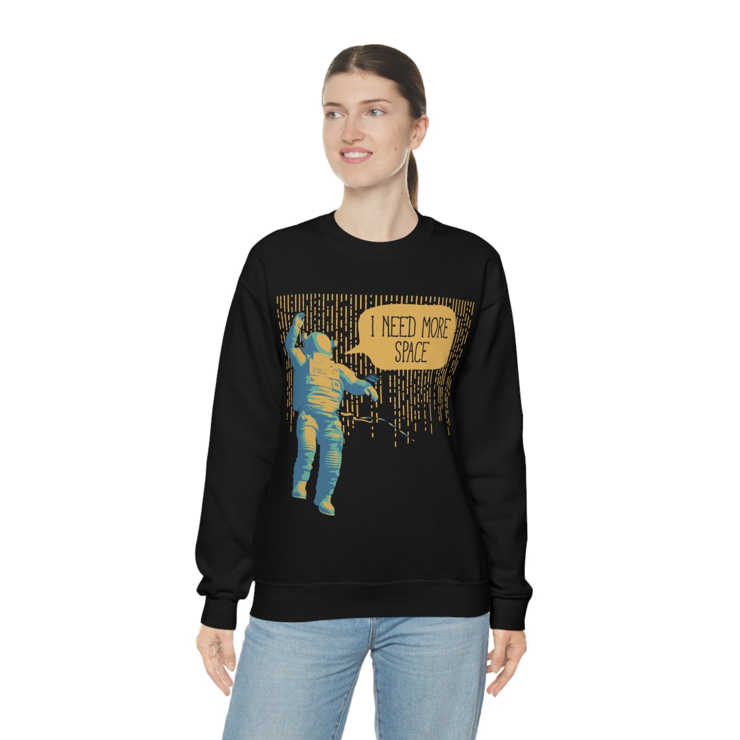 I need more_Space Crewneck Sweatshirt