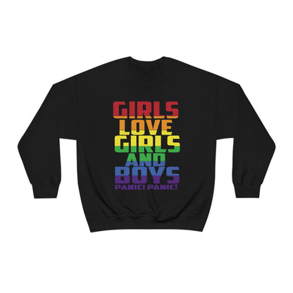 Girls Love Girls and Boys Crewneck Sweatshirt