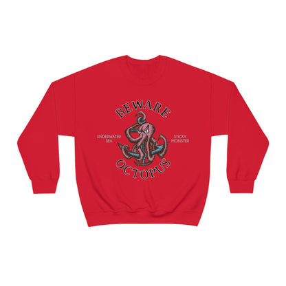 Beware Octopus Crewneck Sweatshirt