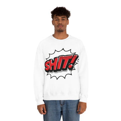 Shit! colorful graphic Crewneck Sweatshirt