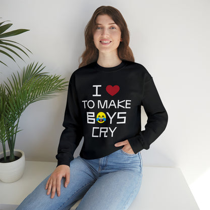 Love to make boys cry Crewneck Sweatshirt