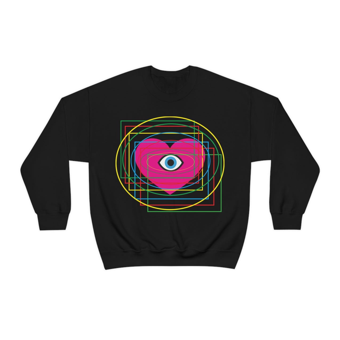 Eye Love in all dimension Crewneck Sweatshirt